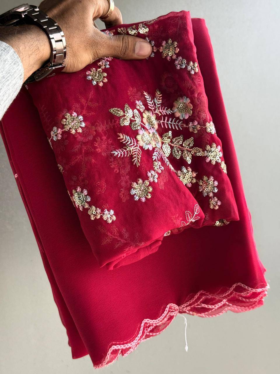 Vt-5019 By Fashid Wholesale 01 To 08 Series Indian Traditional Wear Collection Beautiful Stylish Fancy Colorful Party Wear & Occasional Wear Soft Georgette Sarees At Wholesale Price