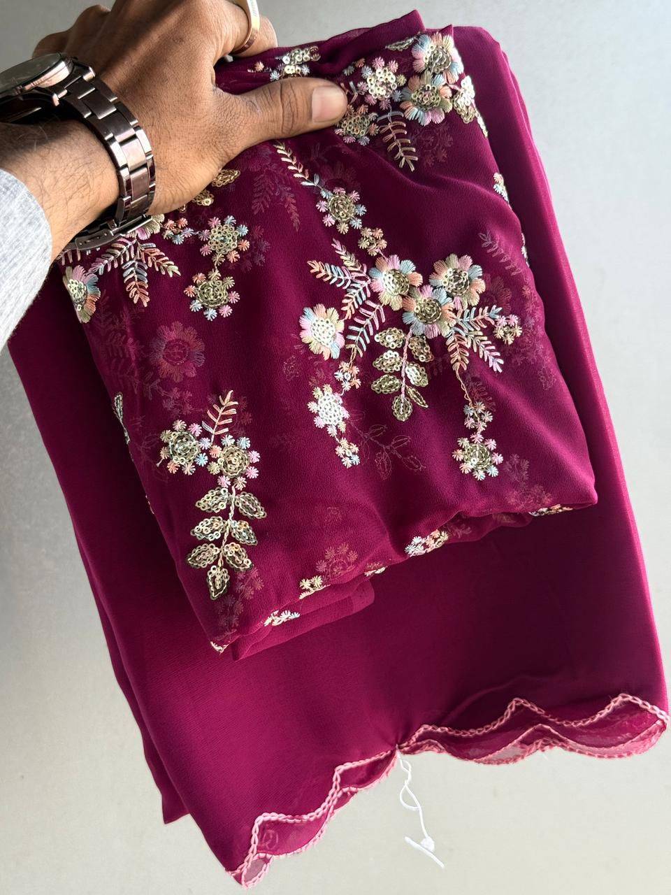 Vt-5019 By Fashid Wholesale 01 To 08 Series Indian Traditional Wear Collection Beautiful Stylish Fancy Colorful Party Wear & Occasional Wear Soft Georgette Sarees At Wholesale Price