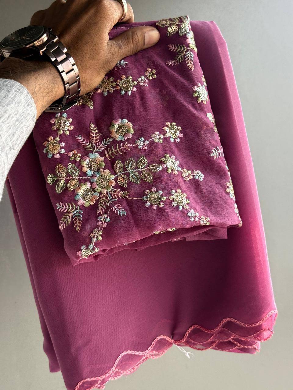 Vt-5019 By Fashid Wholesale 01 To 08 Series Indian Traditional Wear Collection Beautiful Stylish Fancy Colorful Party Wear & Occasional Wear Soft Georgette Sarees At Wholesale Price