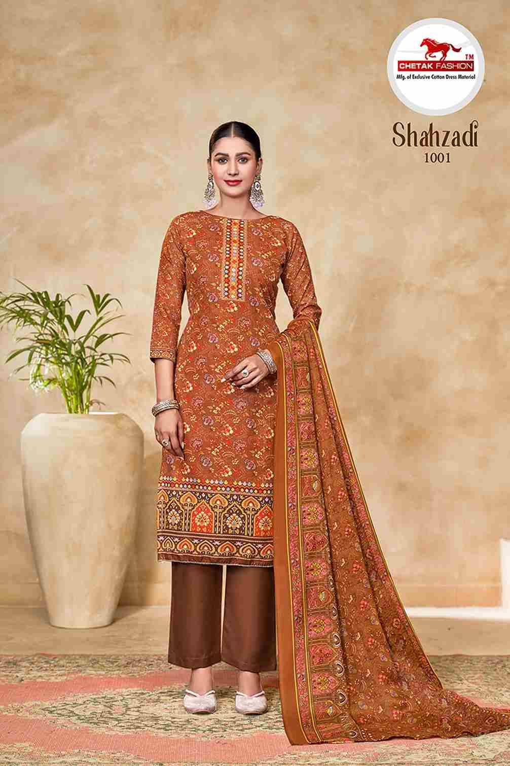 Shahzadi Vol-1 By Chetak Fashion 1001 To 1010 Series Beautiful Festive Suits Colorful Stylish Fancy Casual Wear & Ethnic Wear Soft Cotton Print Dresses At Wholesale Price