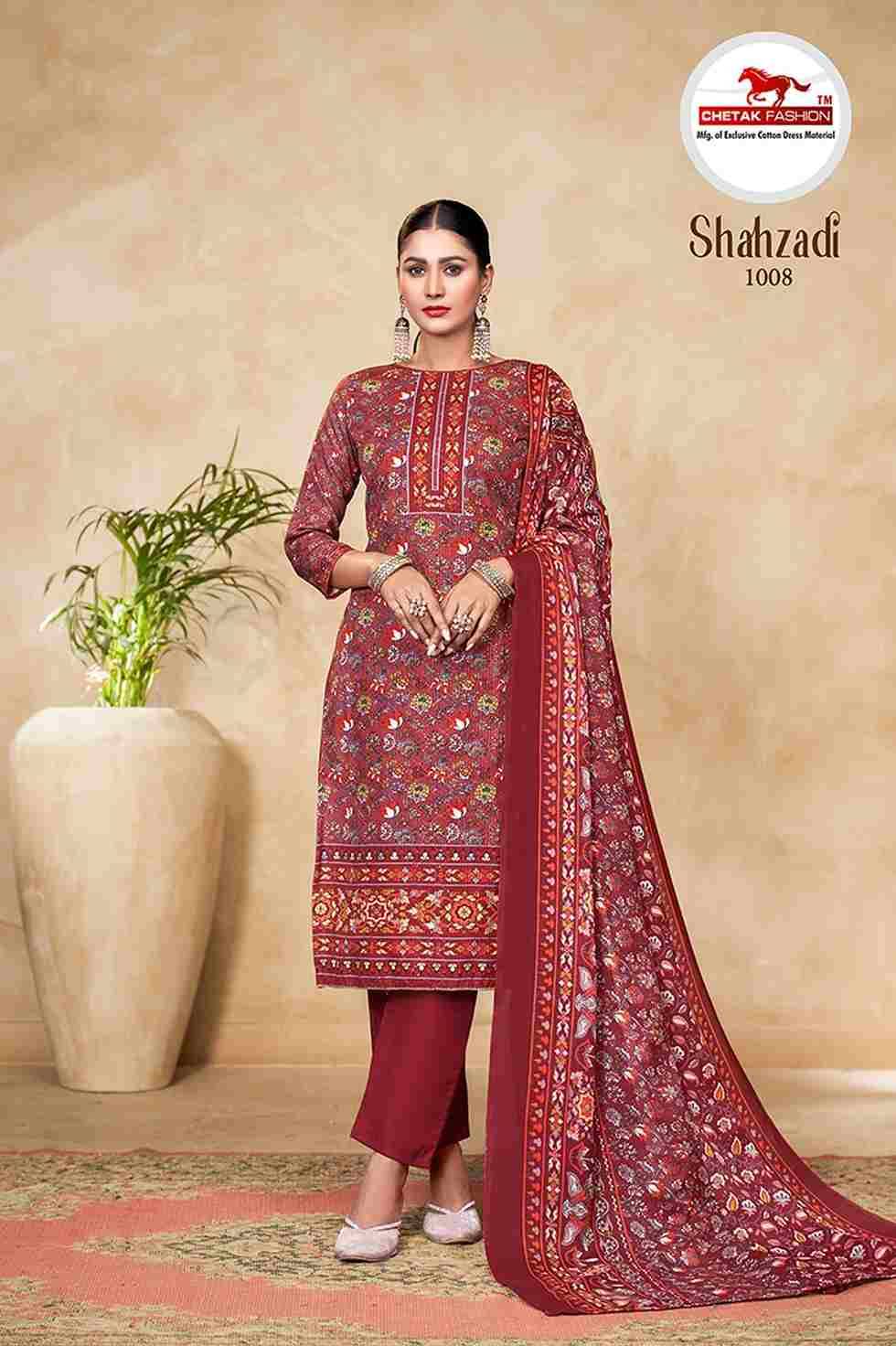 Shahzadi Vol-1 By Chetak Fashion 1001 To 1010 Series Beautiful Festive Suits Colorful Stylish Fancy Casual Wear & Ethnic Wear Soft Cotton Print Dresses At Wholesale Price