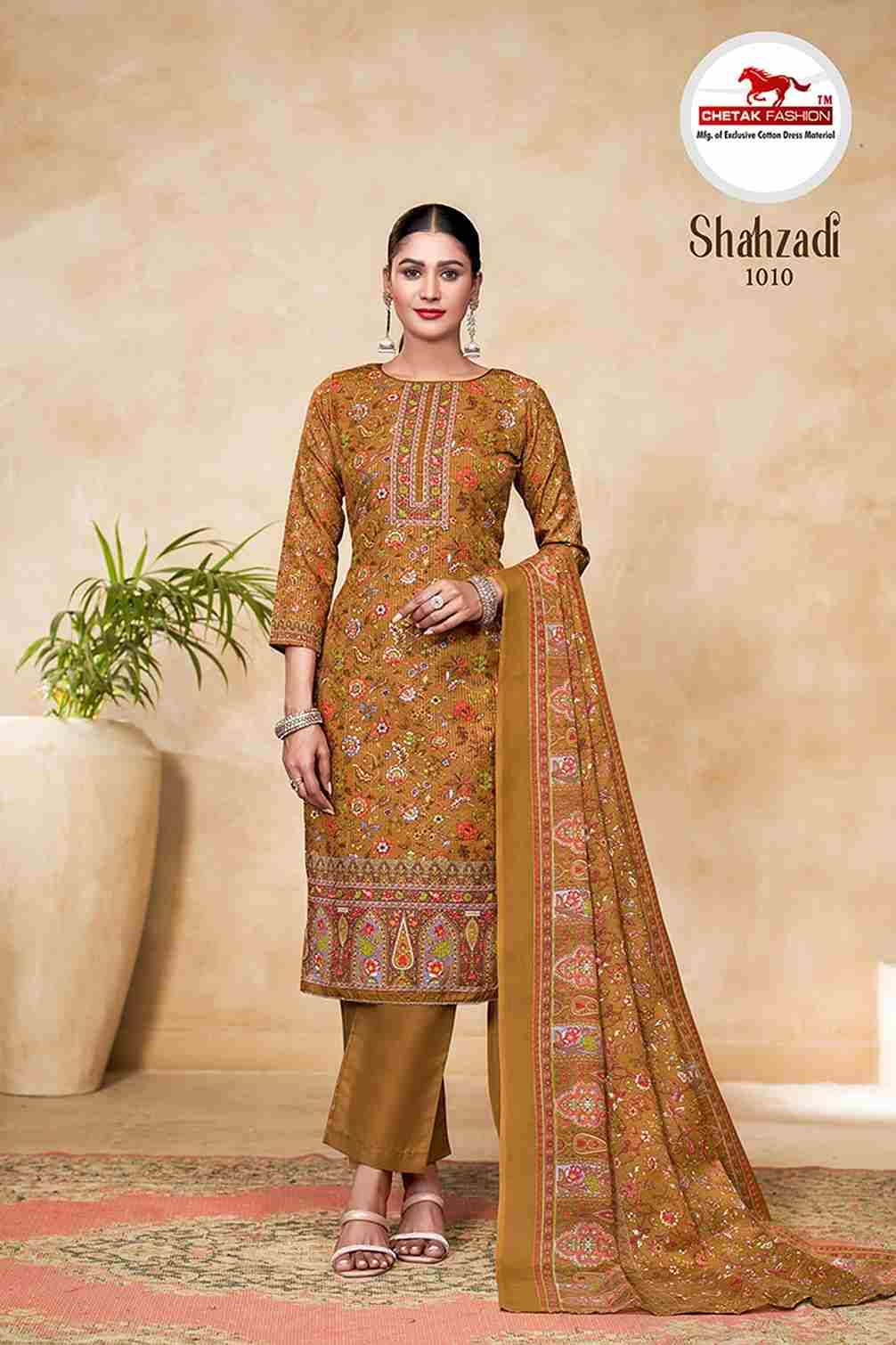 Shahzadi Vol-1 By Chetak Fashion 1001 To 1010 Series Beautiful Festive Suits Colorful Stylish Fancy Casual Wear & Ethnic Wear Soft Cotton Print Dresses At Wholesale Price