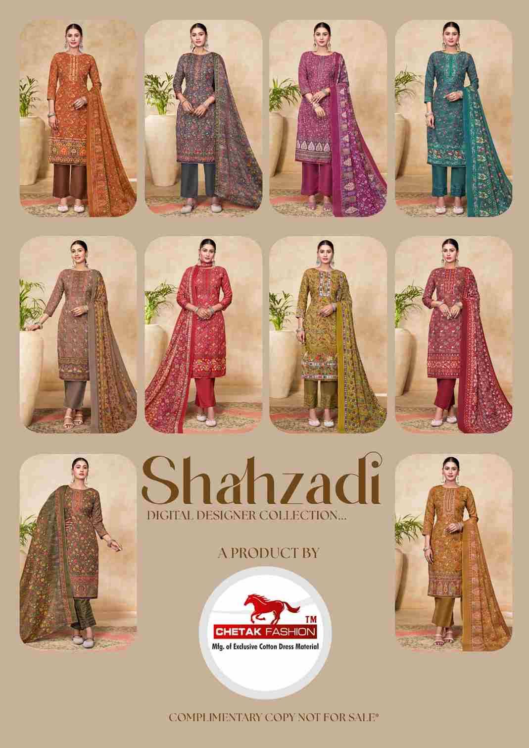 Shahzadi Vol-1 By Chetak Fashion 1001 To 1010 Series Beautiful Festive Suits Colorful Stylish Fancy Casual Wear & Ethnic Wear Soft Cotton Print Dresses At Wholesale Price