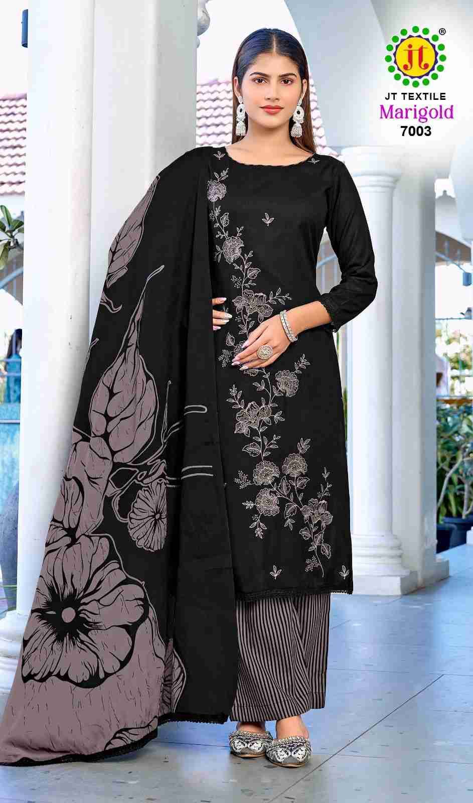 Marigold Vol-7 By JT 7001 To 7005 Series Beautiful Festive Suits Colorful Stylish Fancy Casual Wear & Ethnic Wear Rayon Dresses At Wholesale Price