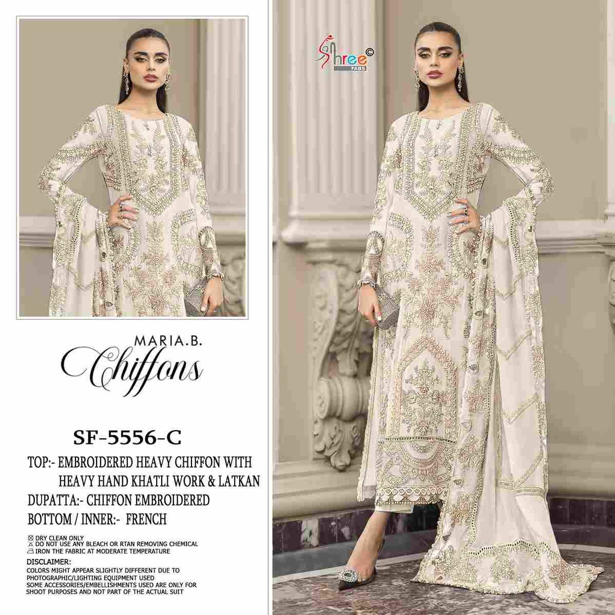 Shree Fabs Hit Design SF-5556 Colours By Shree Fabs SF-5556-A To SF-5556-D Series Beautiful Stylish Pakistani Suits Fancy Colorful Casual Wear & Ethnic Wear & Ready To Wear Chiffon Embroidery Dresses At Wholesale Price