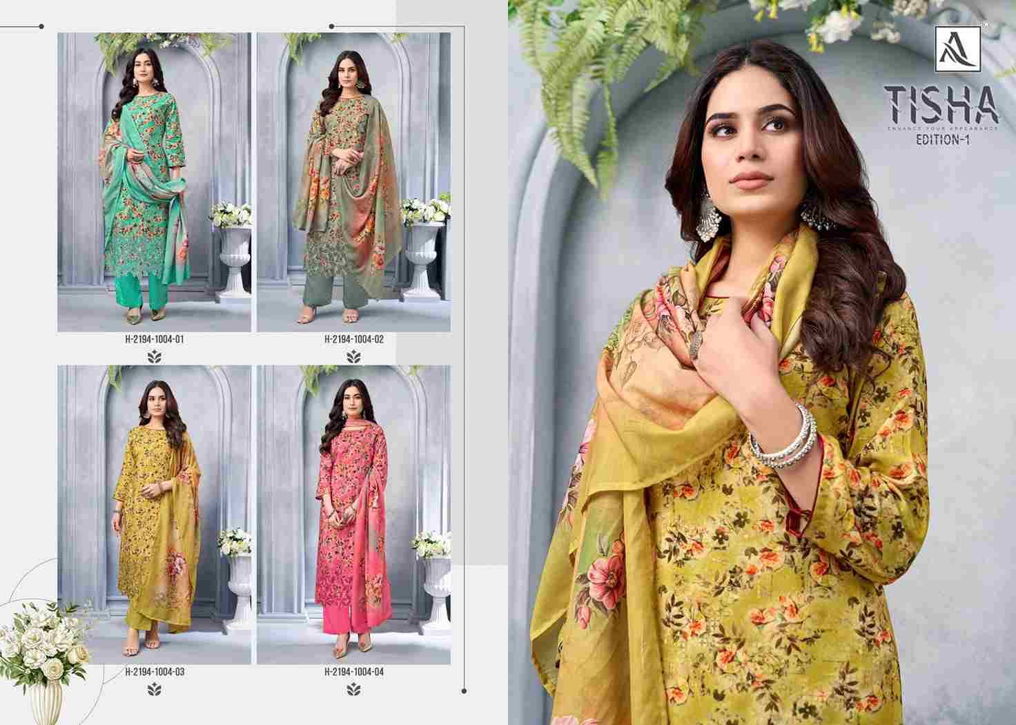 Tisha Vol-1 By Alok Suit 2194-1004-01 To 2194-1004-04 Series Beautiful Festive Suits Stylish Fancy Colorful Casual Wear & Ethnic Wear Pure Viscose Rayon Print Dresses At Wholesale Price