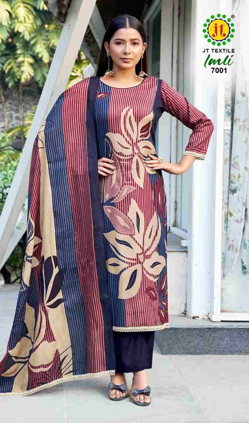 Imli Vol-7 By JT 7001 To 7005 Series Beautiful Festive Suits Colorful Stylish Fancy Casual Wear & Ethnic Wear Rayon Dresses At Wholesale Price