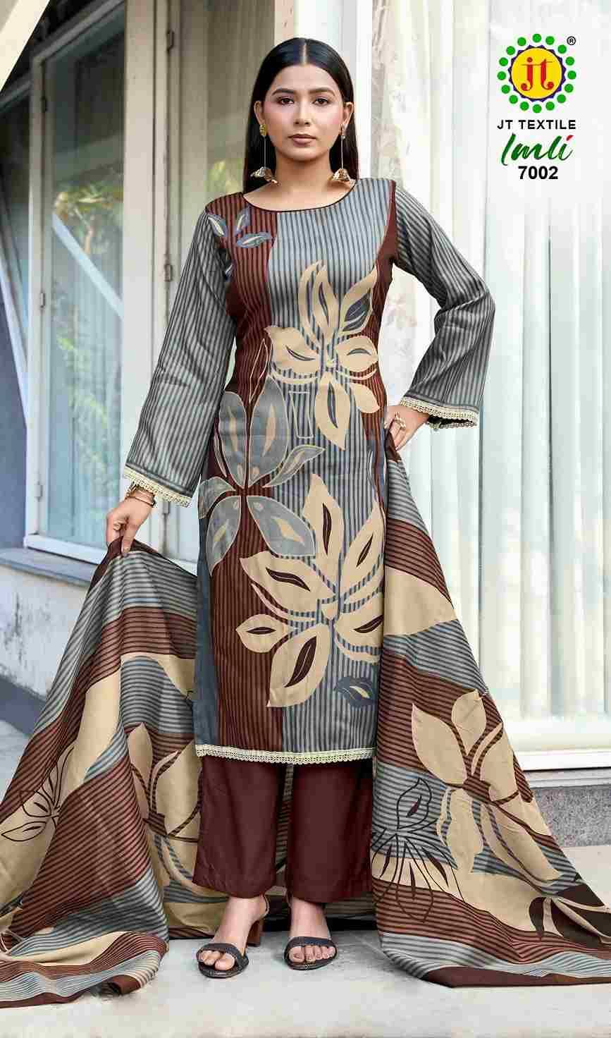 Imli Vol-7 By JT 7001 To 7005 Series Beautiful Festive Suits Colorful Stylish Fancy Casual Wear & Ethnic Wear Rayon Dresses At Wholesale Price