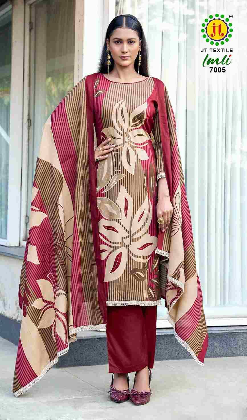 Imli Vol-7 By JT 7001 To 7005 Series Beautiful Festive Suits Colorful Stylish Fancy Casual Wear & Ethnic Wear Rayon Dresses At Wholesale Price