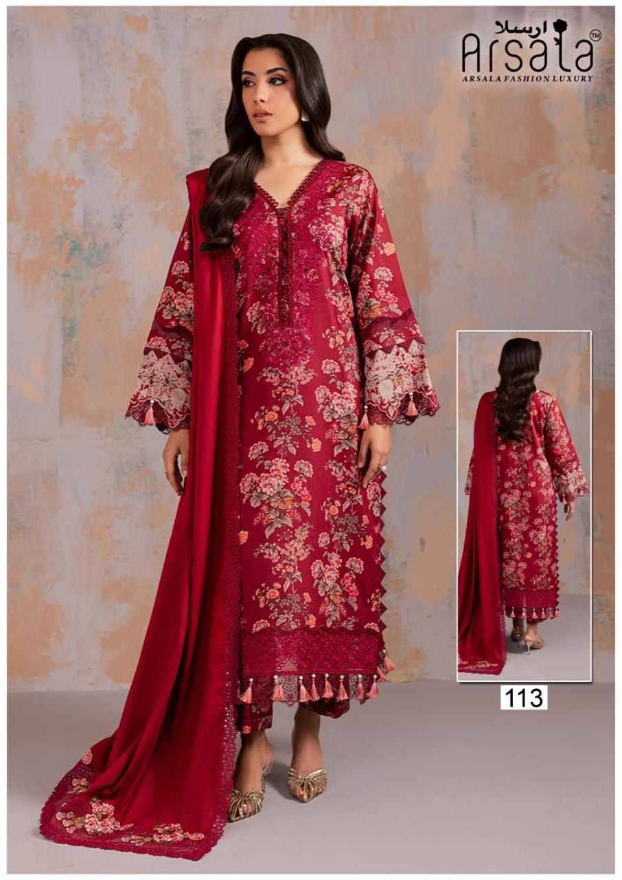 Amara Vol-2 By Arsala 111 To 116 Series Beautiful Festive Suits Stylish Fancy Colorful Casual Wear & Ethnic Wear Pure Lawn Cotton Print Dresses At Wholesale Price