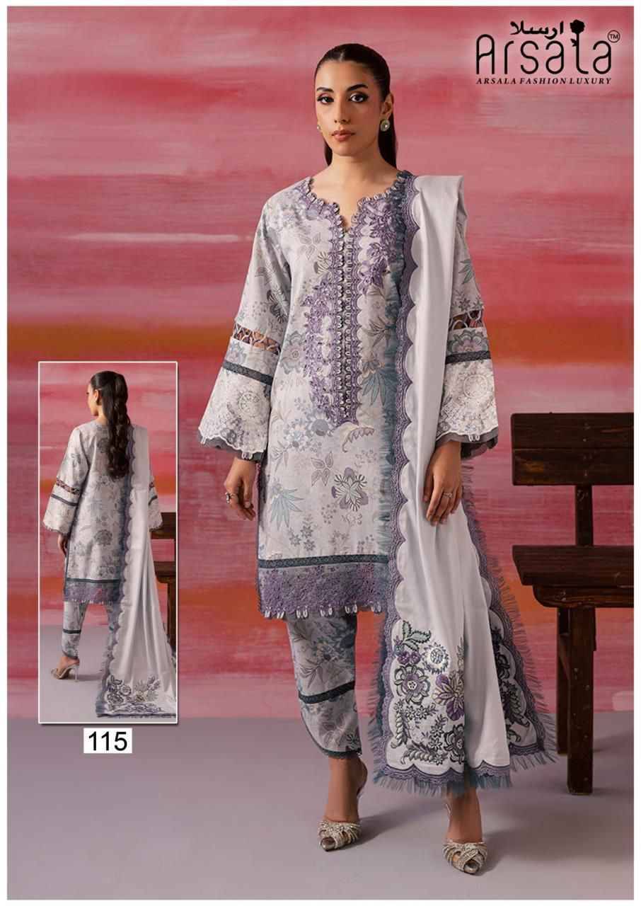 Amara Vol-2 By Arsala 111 To 116 Series Beautiful Festive Suits Stylish Fancy Colorful Casual Wear & Ethnic Wear Pure Lawn Cotton Print Dresses At Wholesale Price