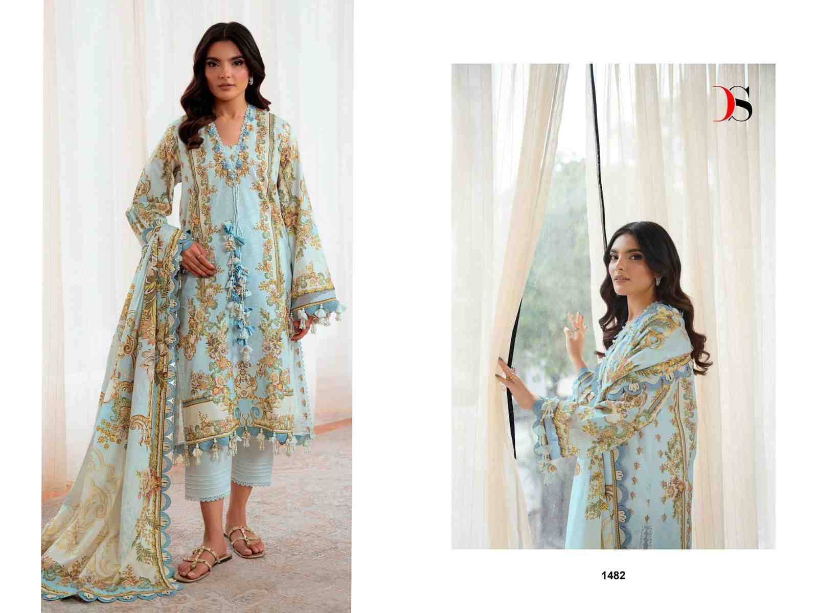 Jade Jal Insert By Deepsy Suits 1481 To 1488 Series Pakistani Stylish Beautiful Colourful Printed & Embroidered Party Wear & Occasional Wear Pure Cotton Dresses At Wholesale Price