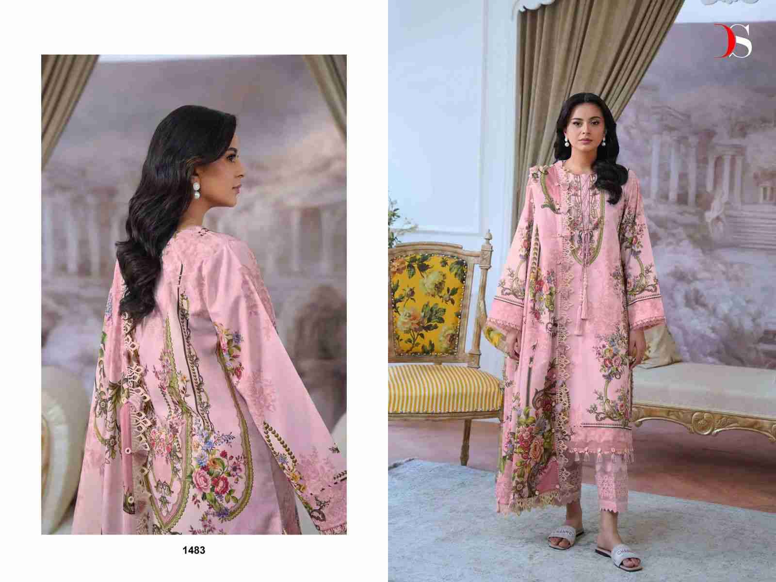 Jade Jal Insert By Deepsy Suits 1481 To 1488 Series Pakistani Stylish Beautiful Colourful Printed & Embroidered Party Wear & Occasional Wear Pure Cotton Dresses At Wholesale Price