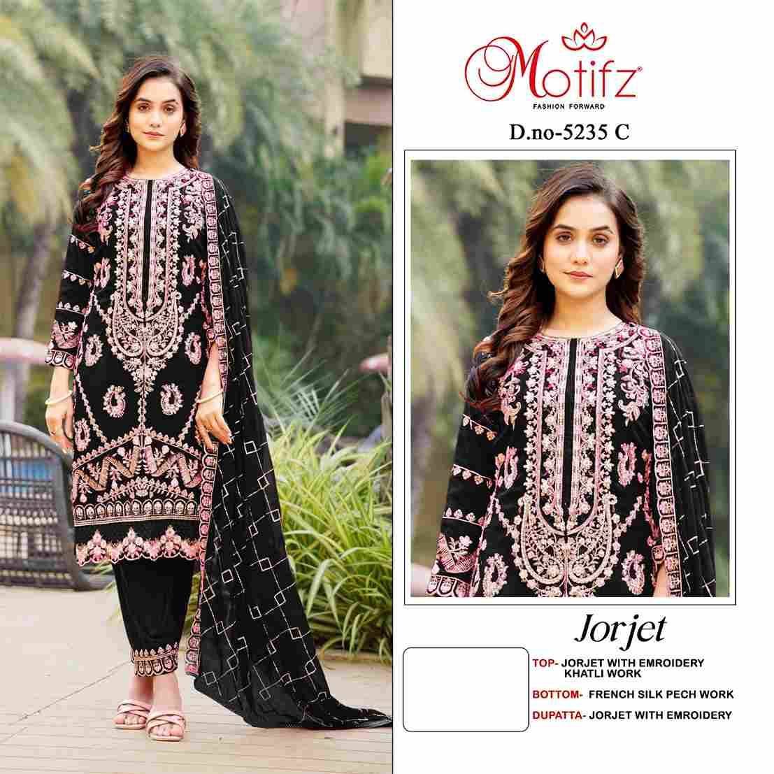 Motifz Hit Design 5235 Colours By Motifz 5235-A To 5235-D Series Beautiful Pakistani Suits Colorful Stylish Fancy Casual Wear & Ethnic Wear Georgette Dresses At Wholesale Price