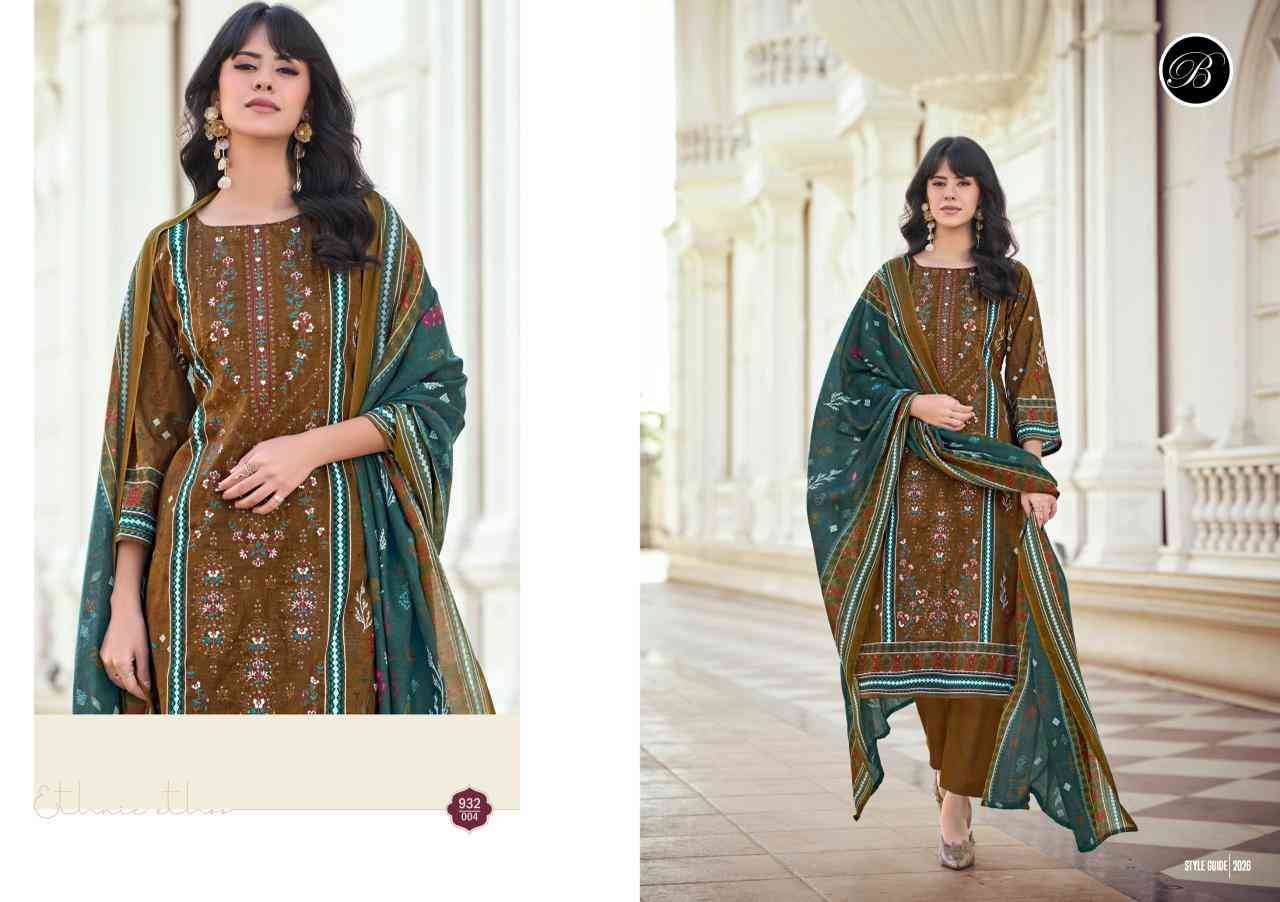 Bin Saeed Vol-10 By Belliza 932-001 To 932-006 Series Beautiful Stylish Festive Suits Fancy Colorful Casual Wear & Ethnic Wear & Ready To Wear Pure Cotton Digital Print Dresses At Wholesale Price