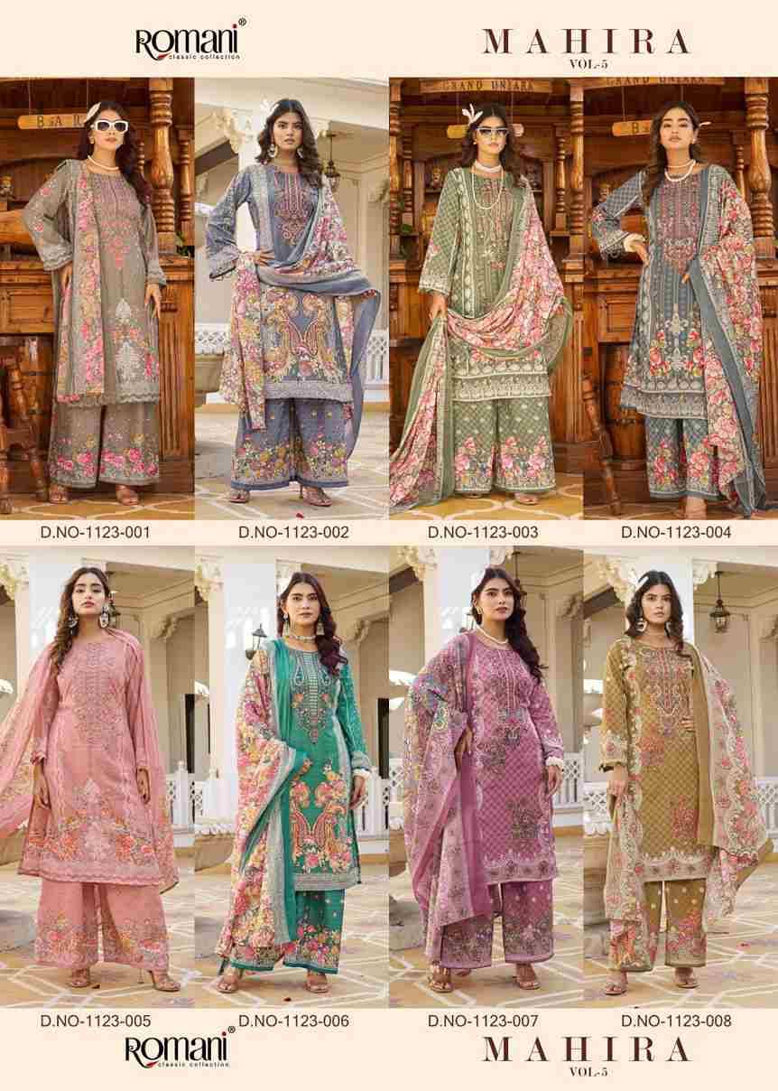 Mahira Vol-5 By Romani 1123-001 To 1123-008 Series Beautiful Festive Suits Stylish Fancy Colorful Casual Wear & Ethnic Wear Soft Cotton Print Dresses At Wholesale Price