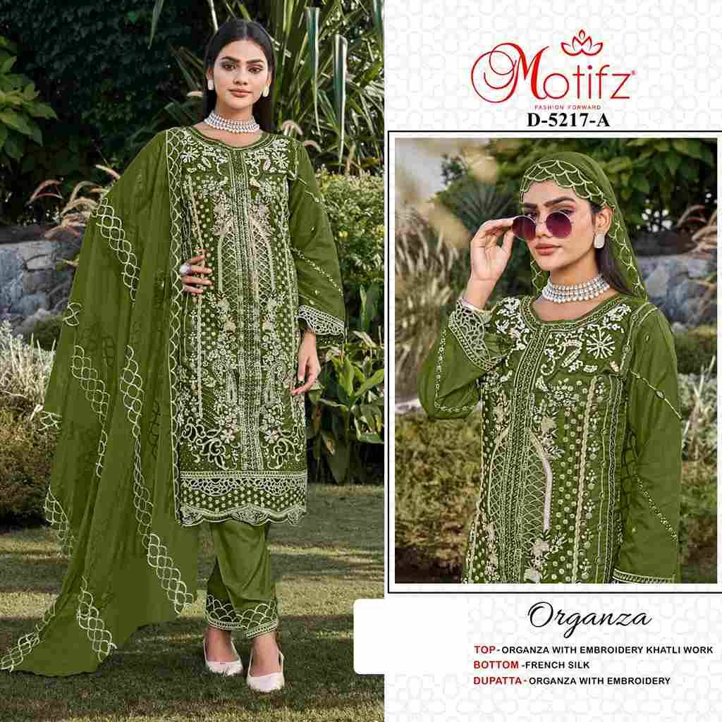 Motifz Hit Design 5217 Colours By Motifz 5217-A To 5217-D Series Beautiful Pakistani Suits Colorful Stylish Fancy Casual Wear & Ethnic Wear Organza Dresses At Wholesale Price