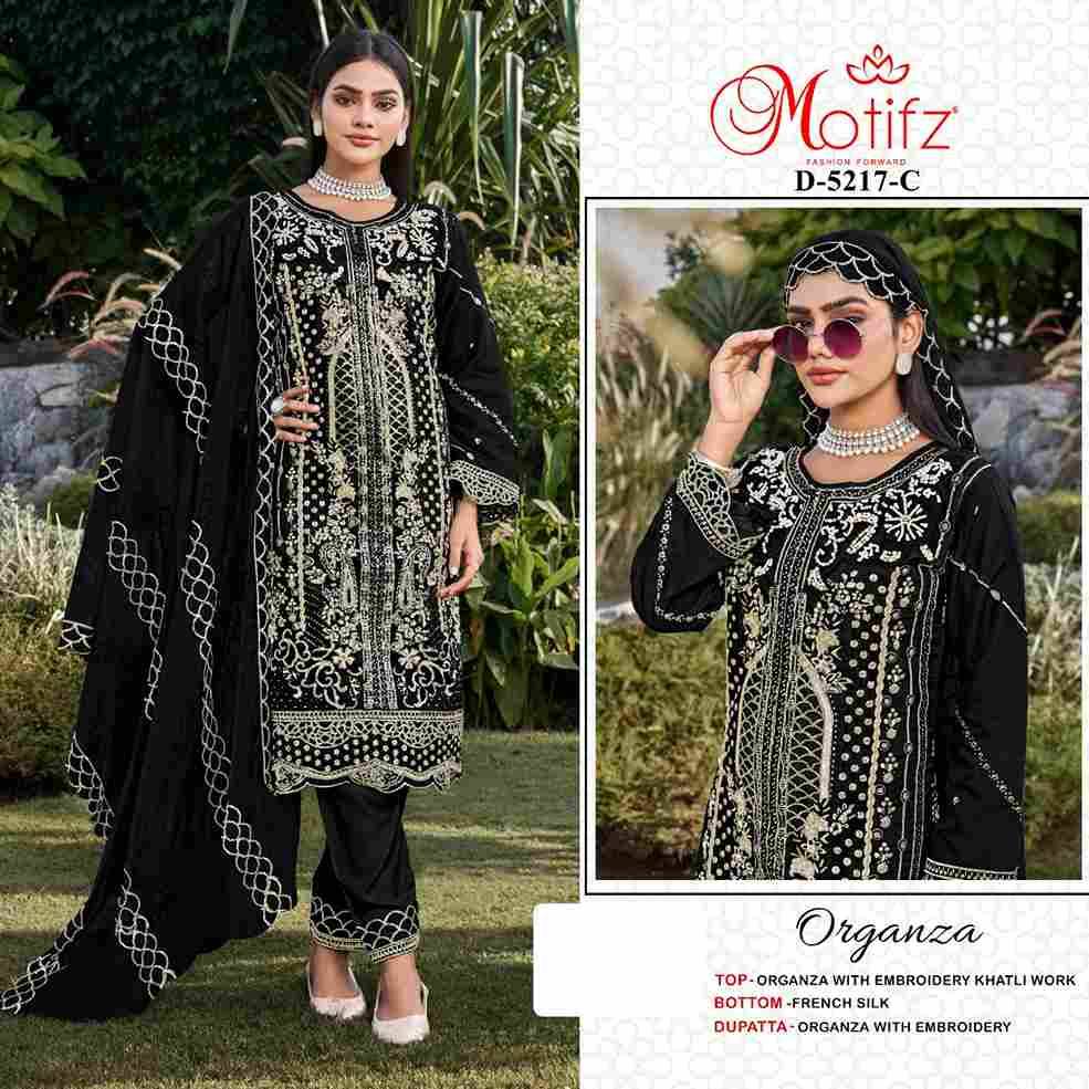Motifz Hit Design 5217 Colours By Motifz 5217-A To 5217-D Series Beautiful Pakistani Suits Colorful Stylish Fancy Casual Wear & Ethnic Wear Organza Dresses At Wholesale Price