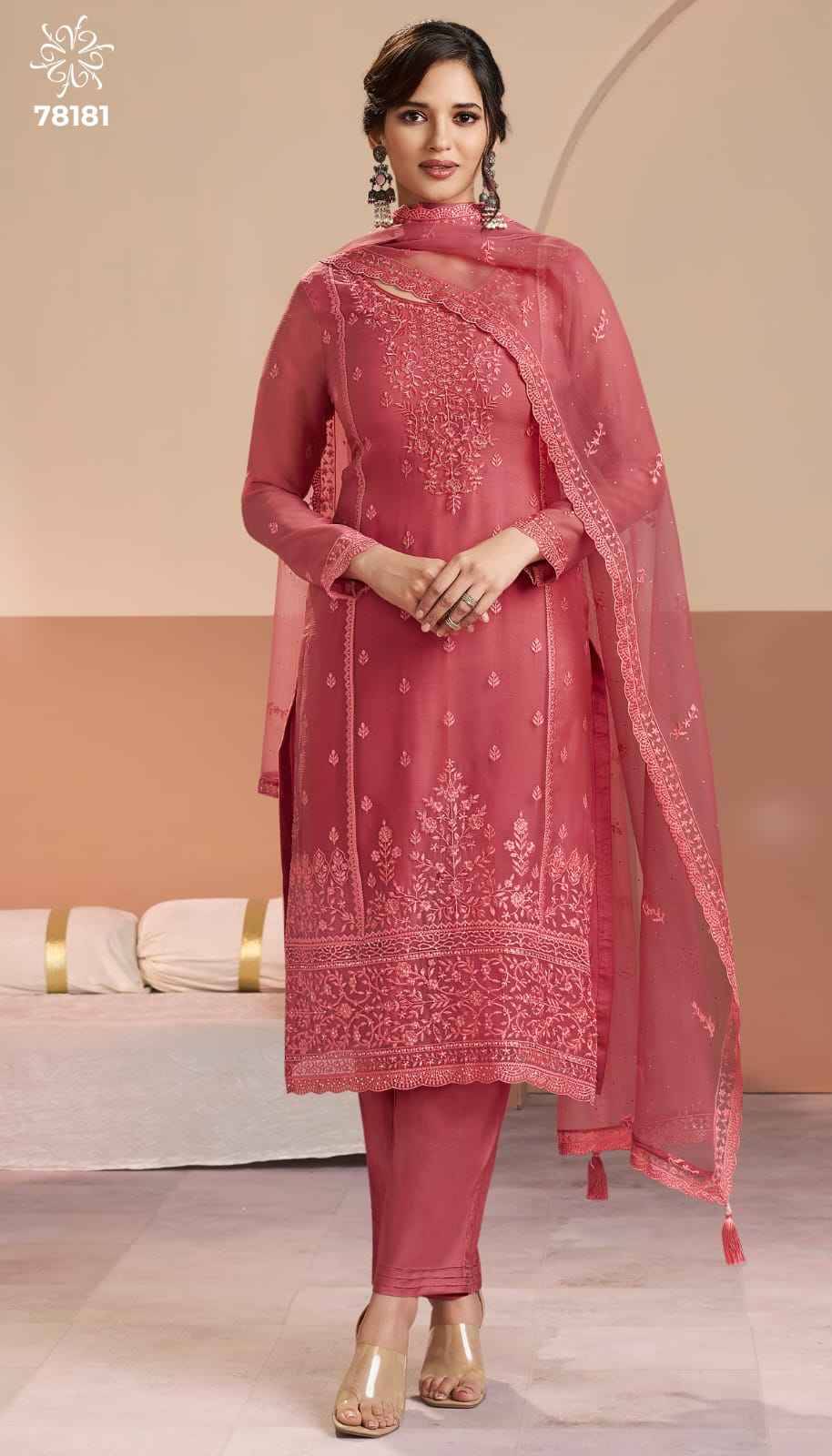 Inayyah By Kuleesh 78181 To 78185 Series Designer Festive Suits Collection Beautiful Stylish Fancy Colorful Party Wear & Occasional Wear Premium Organza Chiffon Dresses At Wholesale Price