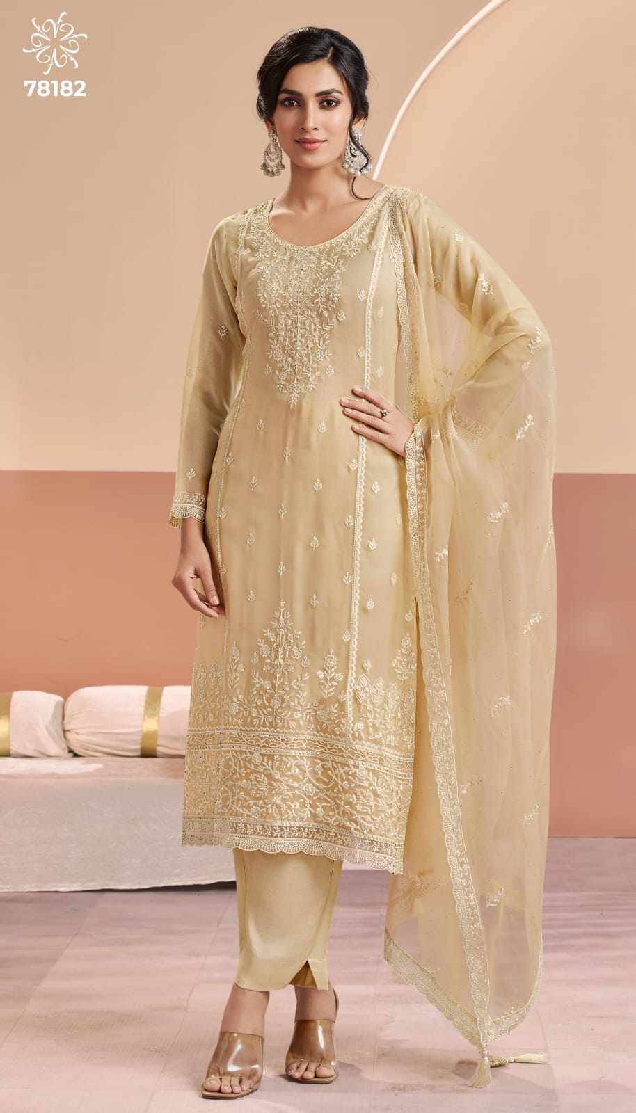 Inayyah By Kuleesh 78181 To 78185 Series Designer Festive Suits Collection Beautiful Stylish Fancy Colorful Party Wear & Occasional Wear Premium Organza Chiffon Dresses At Wholesale Price
