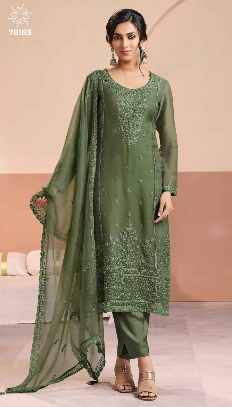 Inayyah By Kuleesh 78181 To 78185 Series Designer Festive Suits Collection Beautiful Stylish Fancy Colorful Party Wear & Occasional Wear Premium Organza Chiffon Dresses At Wholesale Price