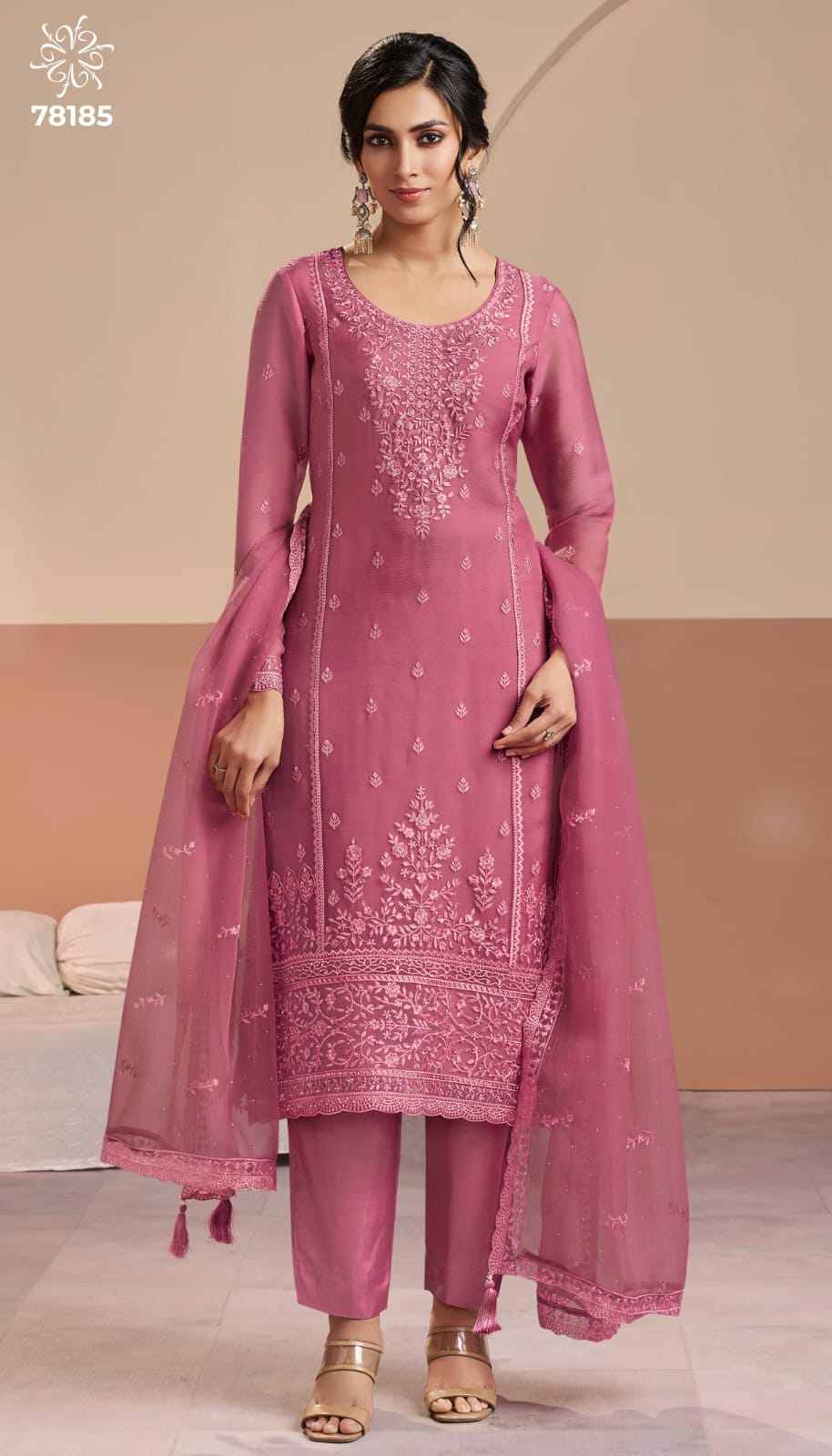 Inayyah By Kuleesh 78181 To 78185 Series Designer Festive Suits Collection Beautiful Stylish Fancy Colorful Party Wear & Occasional Wear Premium Organza Chiffon Dresses At Wholesale Price