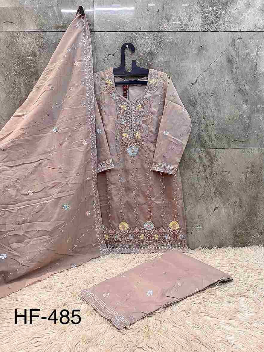 Hoor Tex Hit Design HF-485 Colours By Hoor Tex HF-485-A To HF-485-D Series Designer Festive Pakistani Suits Collection Beautiful Stylish Fancy Colorful Party Wear & Occasional Wear Heavy Chiffon With Embroidered Dresses At Wholesale Price