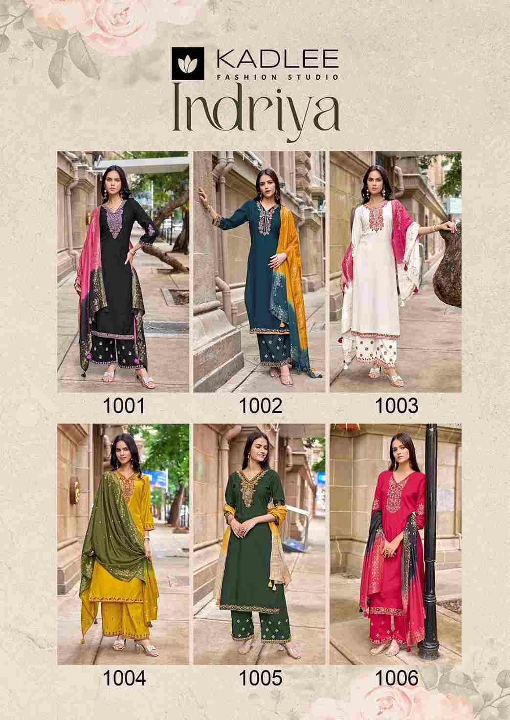 Indriya By Kadlee 1001 To 1006 Series Beautiful Stylish Festive Suits Fancy Colorful Casual Wear & Ethnic Wear & Ready To Wear Heavy Rayon Dresses At Wholesale Price