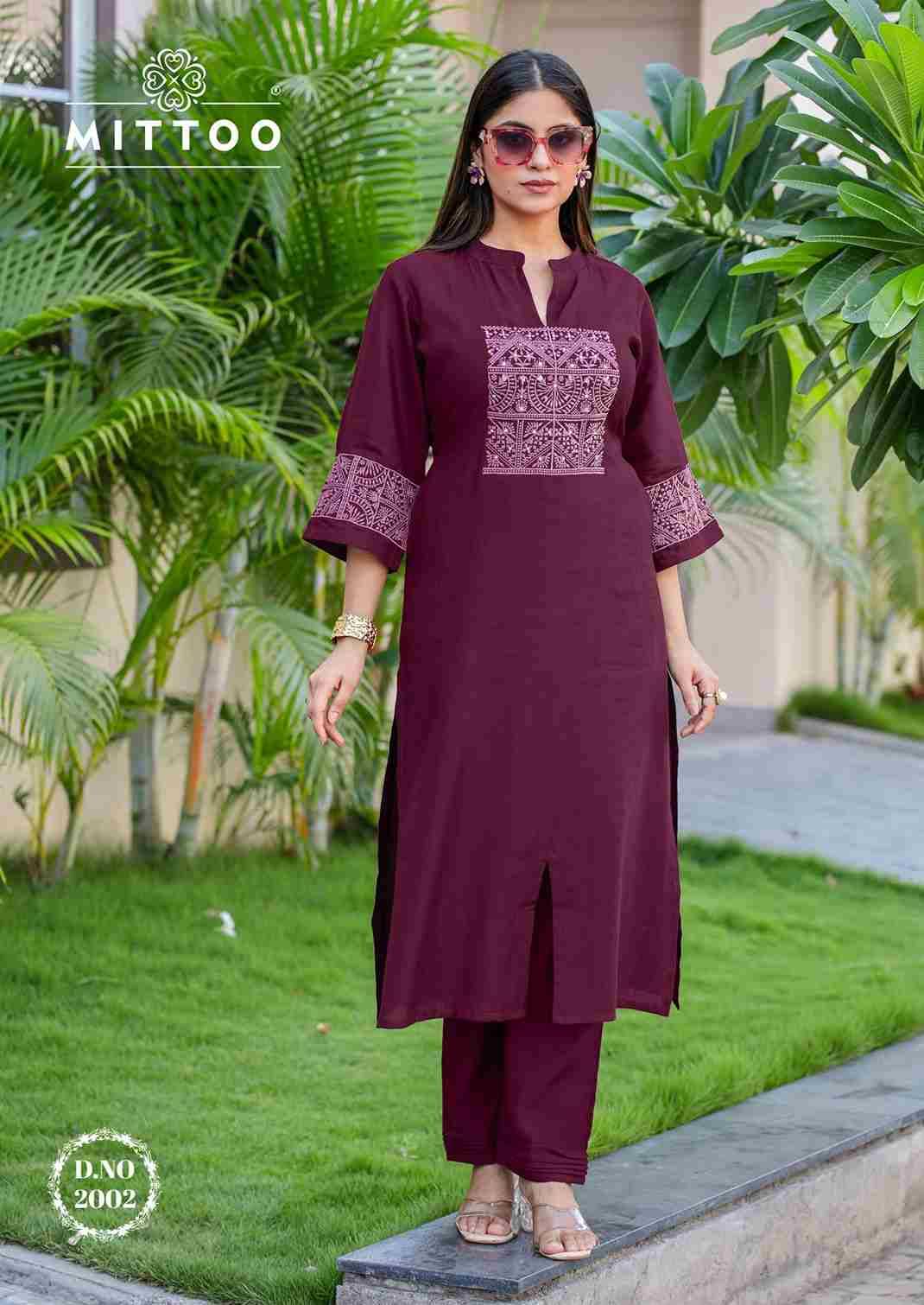 Samyaa By Mittoo 2001 To 2006 Series Designer Stylish Fancy Colorful Beautiful Party Wear & Ethnic Wear Collection Viscose Print Kurtis With Bottom At Wholesale Price