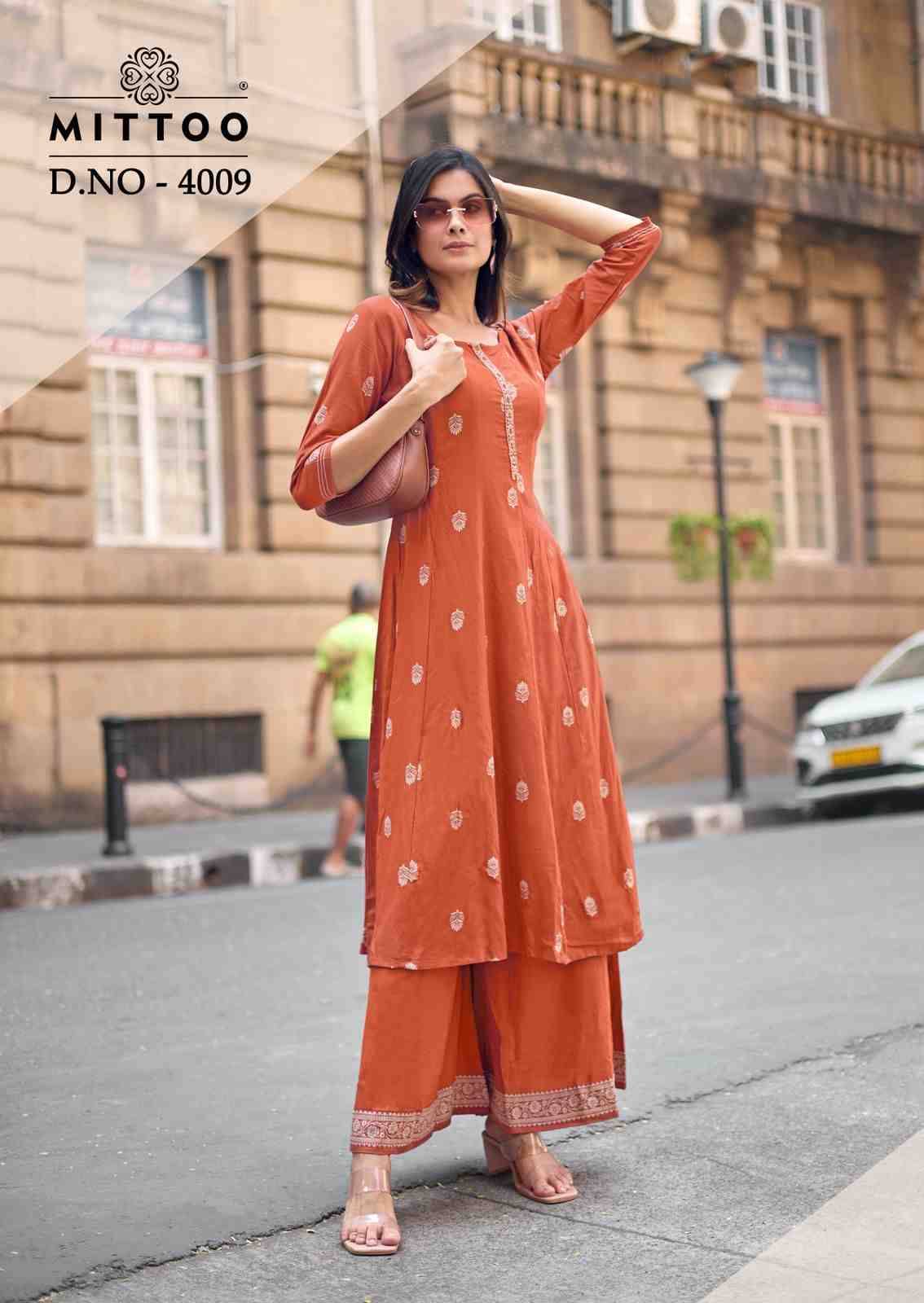 Toral Vol-2 By Mittoo 4006 To 4010 Series Designer Stylish Fancy Colorful Beautiful Party Wear & Ethnic Wear Collection Rayon Print Kurtis With Bottom At Wholesale Price