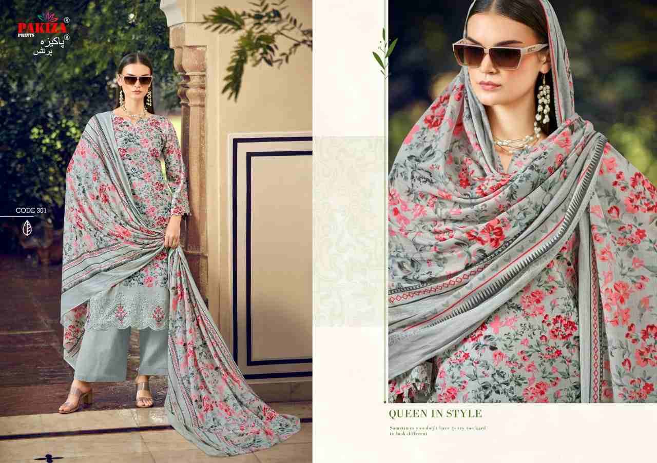 Nawazish Vol-3 By Pakiza Prints 301 To 304 Series Beautiful Festive Suits Stylish Fancy Colorful Party Wear & Occasional Wear Lawn Cotton Print Dresses At Wholesale Price
