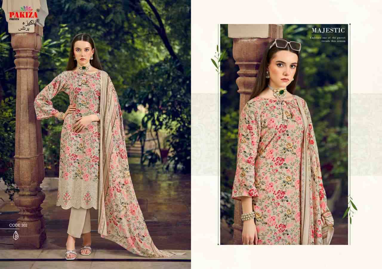 Nawazish Vol-3 By Pakiza Prints 301 To 304 Series Beautiful Festive Suits Stylish Fancy Colorful Party Wear & Occasional Wear Lawn Cotton Print Dresses At Wholesale Price