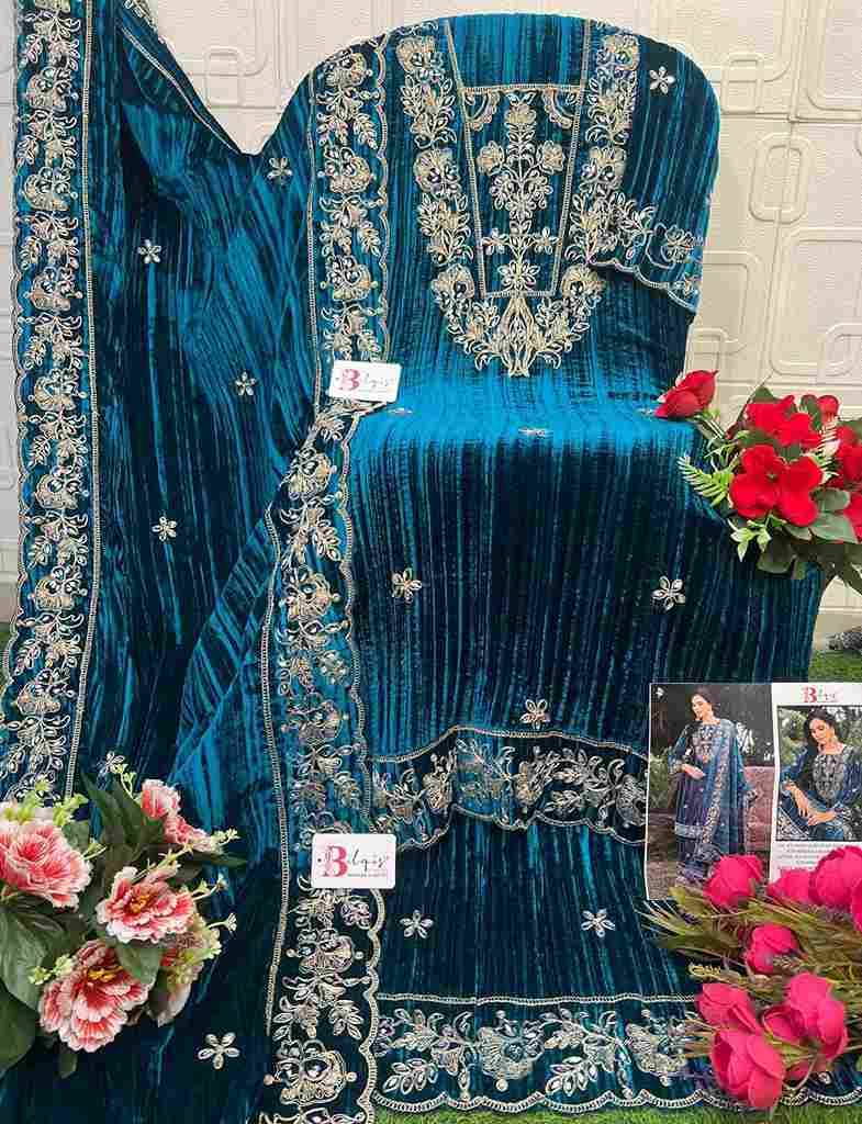 Bilqis 240 Colours By Bilqis 240-A To 240-D Series Beautiful Pakistani Suits Stylish Fancy Colorful Party Wear & Occasional Wear Velvet Embroidery Dresses At Wholesale Price