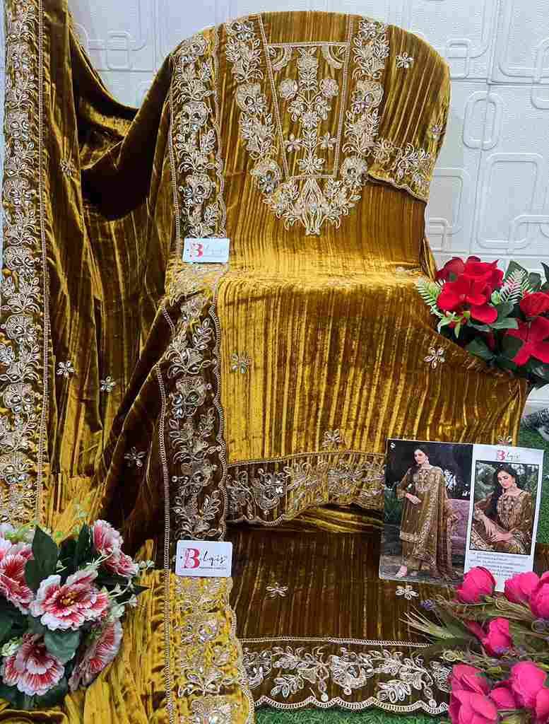 Bilqis 240 Colours By Bilqis 240-A To 240-D Series Beautiful Pakistani Suits Stylish Fancy Colorful Party Wear & Occasional Wear Velvet Embroidery Dresses At Wholesale Price