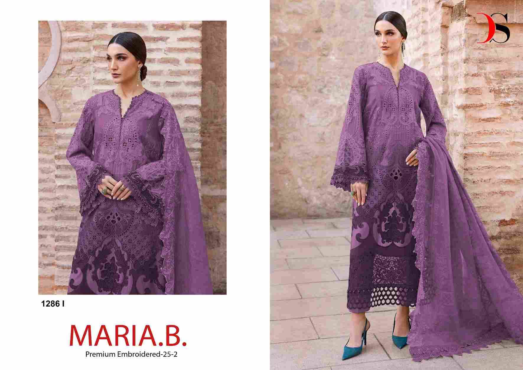 Maria.B. 1286 Colours Vol-3 By Deepsy Suits 1286-I To 1286-L Series Pakistani Stylish Beautiful Colourful Printed & Embroidered Party Wear & Occasional Wear Pure Cotton Dresses At Wholesale Price
