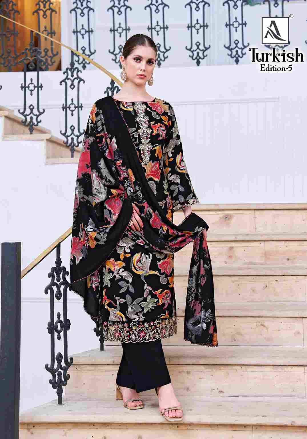 Turkish Vol-5 By Alok Suit 2203-1016-01 To 2203-1016-06 Series Beautiful Festive Suits Colorful Stylish Fancy Casual Wear & Ethnic Wear Viscose Rayon Dresses At Wholesale Price