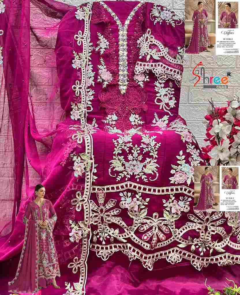 Shree Fabs Hit Design SF-5538 Colours Vol-2 By Shree Fabs SF-5538-D To SF-5538-G Series Beautiful Stylish Pakistani Suits Fancy Colorful Casual Wear & Ethnic Wear & Ready To Wear Chiffon Embroidery Dresses At Wholesale Price