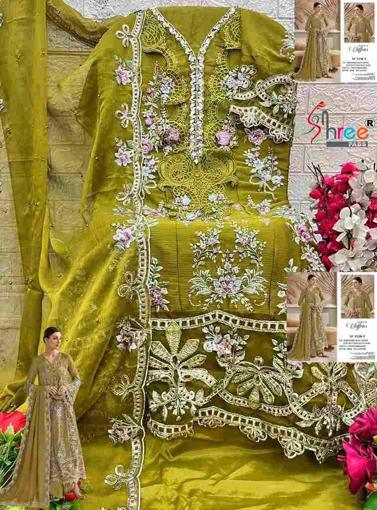 Shree Fabs Hit Design SF-5538 Colours Vol-2 By Shree Fabs SF-5538-D To SF-5538-G Series Beautiful Stylish Pakistani Suits Fancy Colorful Casual Wear & Ethnic Wear & Ready To Wear Chiffon Embroidery Dresses At Wholesale Price