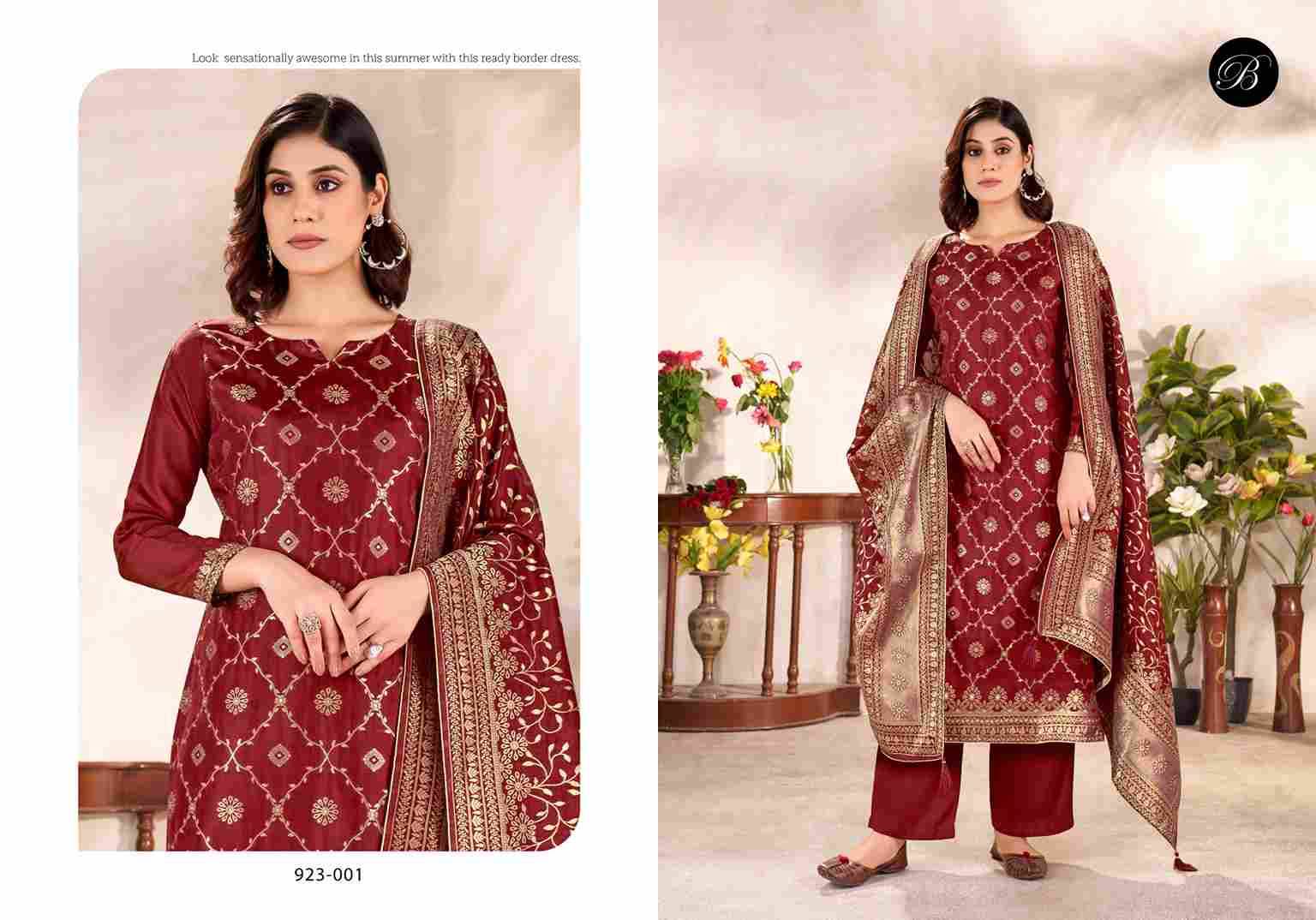 Rumi By Belliza 923-001 To 923-004 Series Beautiful Stylish Festive Suits Fancy Colorful Casual Wear & Ethnic Wear & Ready To Wear Pure Viscose Silk Jacquard Print Dresses At Wholesale Price