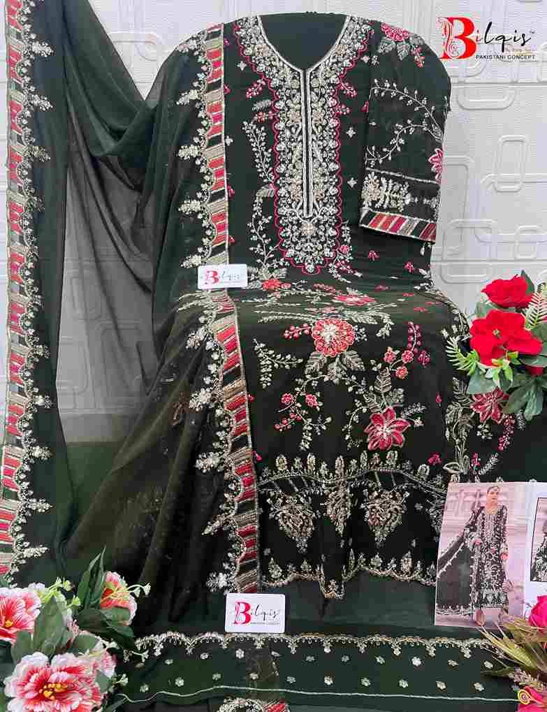 Bilqis 243 Colours By Bilqis 243-A To 243-E Series Beautiful Pakistani Suits Stylish Fancy Colorful Party Wear & Occasional Wear Faux Georegtte Embroidery Dresses At Wholesale Price