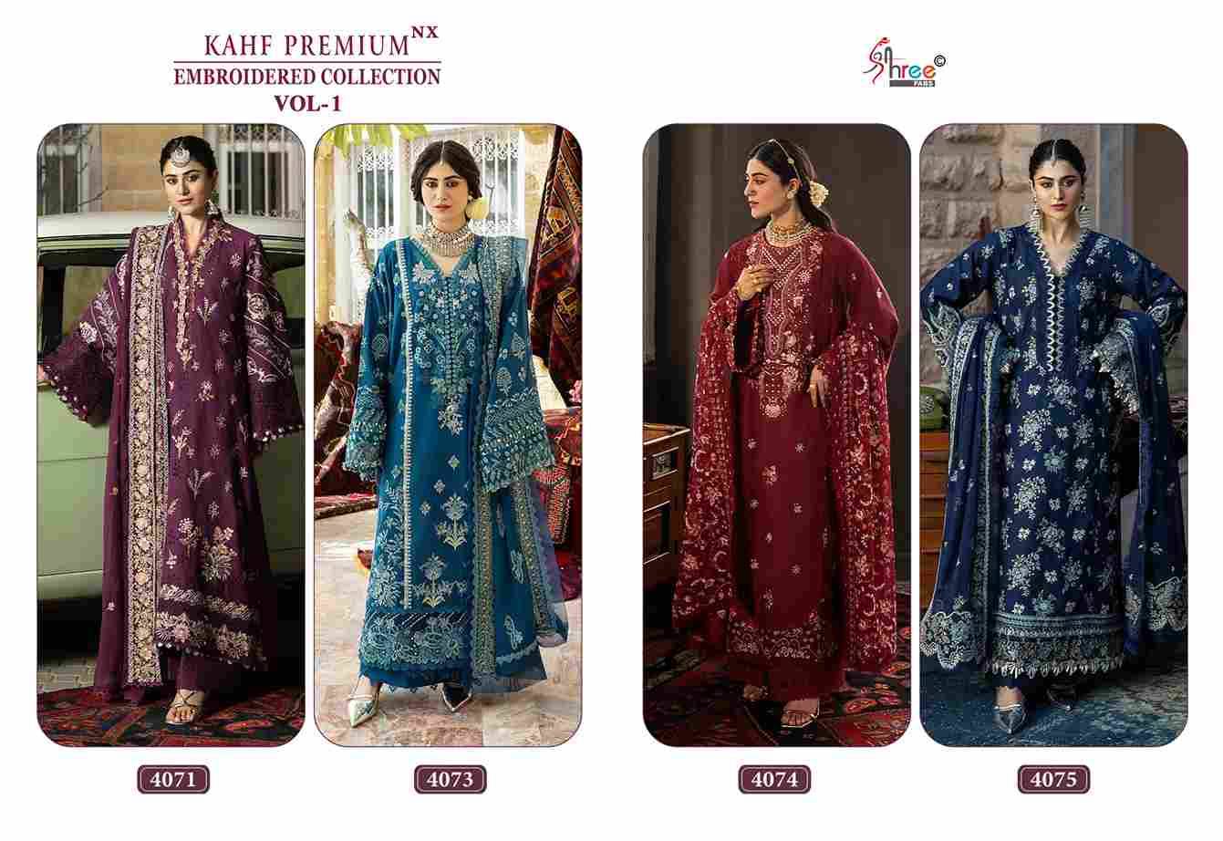 Kahf Premium Embroidered Collection Vol-1 Nx By Shree Fabs Beautiful Pakistani Suits Colorful Stylish Fancy Casual Wear & Ethnic Wear Pure Rayon With Embroidered Dresses At Wholesale Price