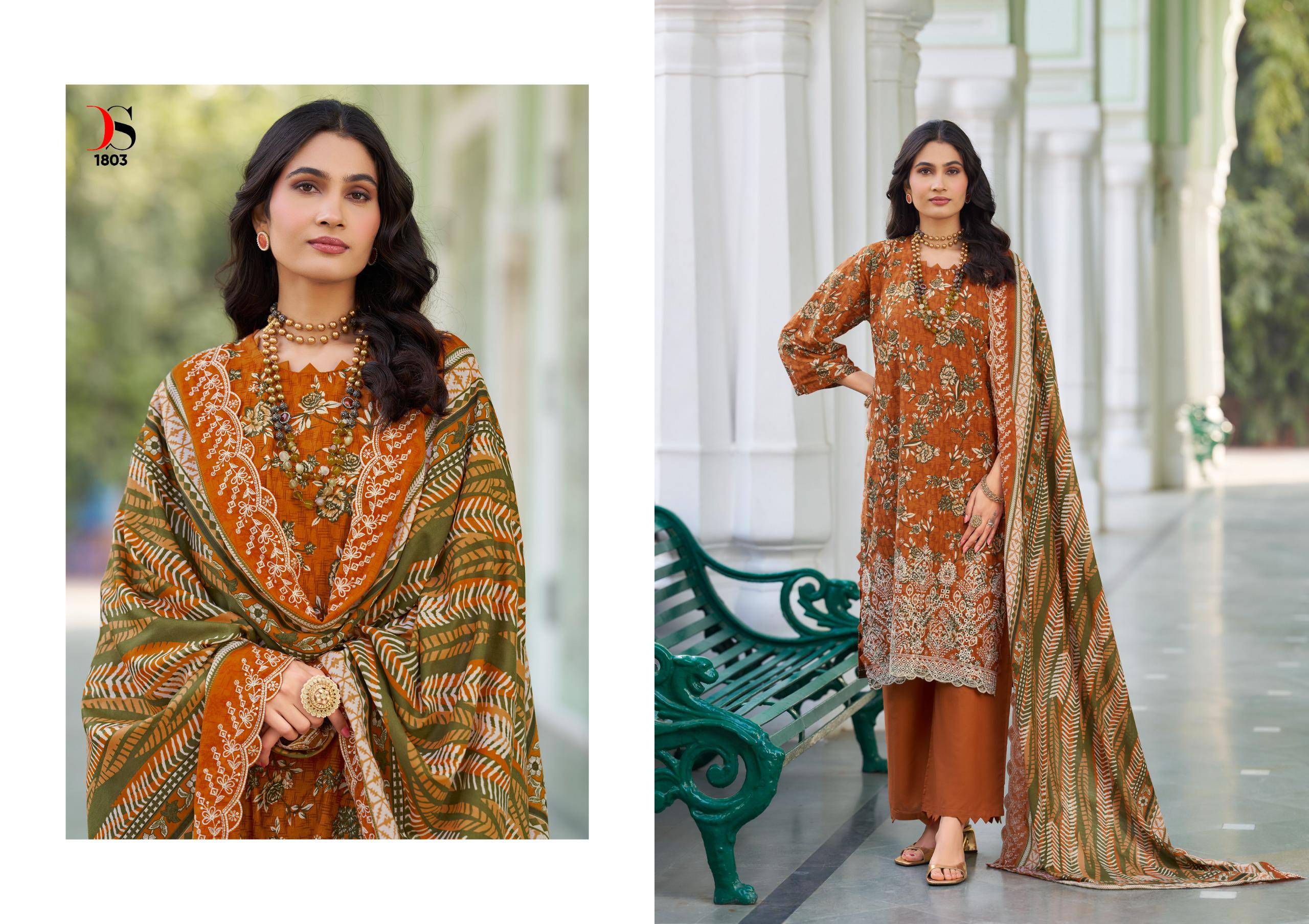 Bin Saeed Vol-18 By Deepsy Suits 1801 To 1808 Series Designer Pakistani Suits Beautiful Stylish Fancy Colorful Party Wear & Occasional Wear Pure Cotton Dresses At Wholesale Price