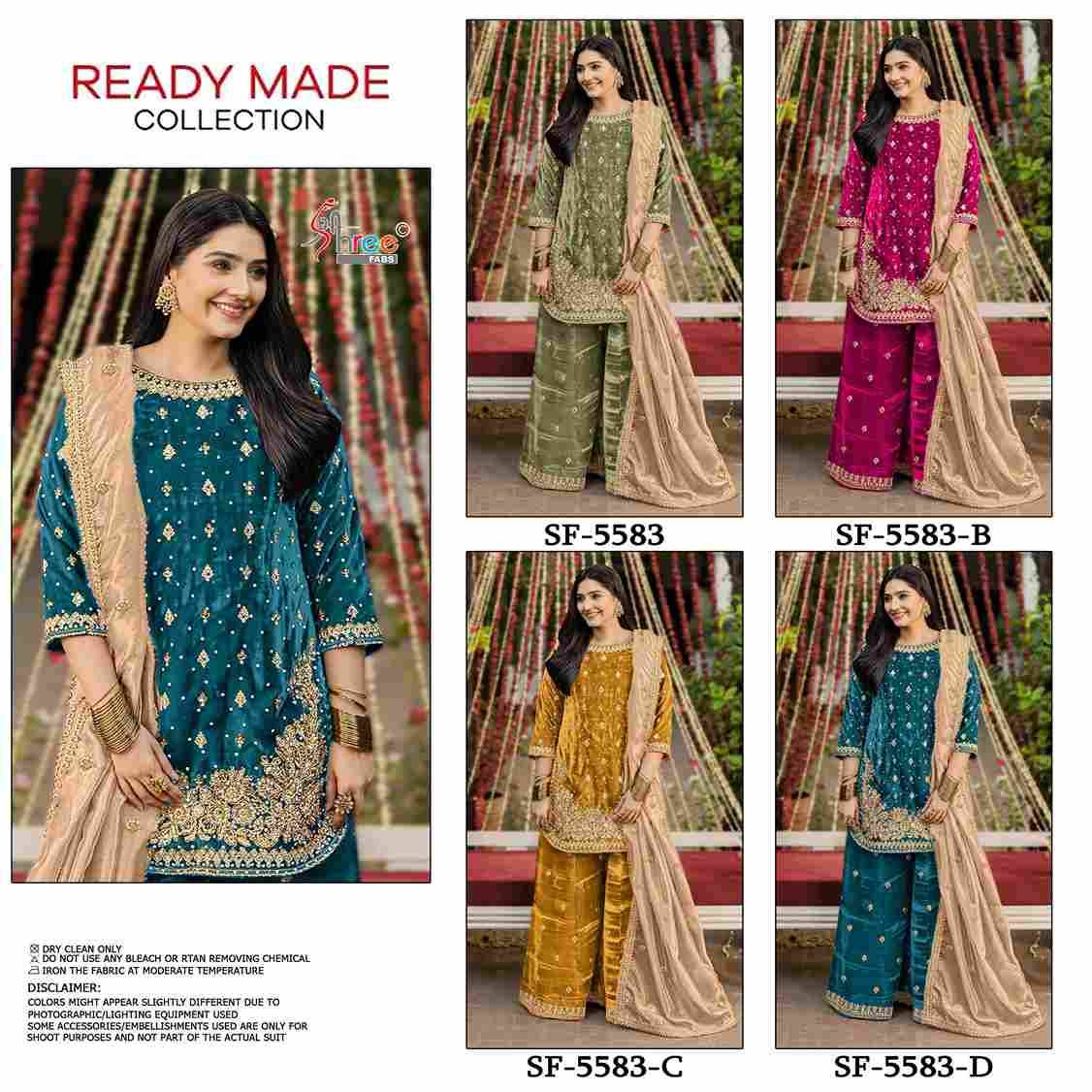 Shree Fabs Hit Design SF-5583 Colours By Shree Fabs SF-5583-A To SF-5583-D Series Beautiful Stylish Pakistani Suits Fancy Colorful Casual Wear & Ethnic Wear & Ready To Wear Jimmy Choo Embroidery Dresses At Wholesale Price