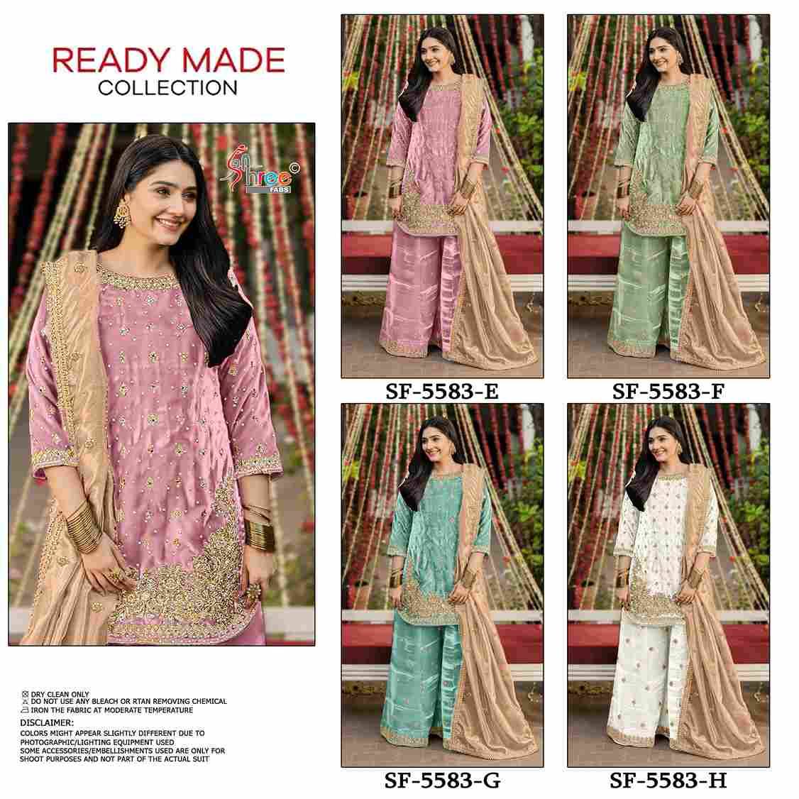 Shree Fabs Hit Design SF-5583 Colours Vol-2 By Shree Fabs SF-5583-E To SF-5583-H Series Beautiful Stylish Pakistani Suits Fancy Colorful Casual Wear & Ethnic Wear & Ready To Wear Jimmy Choo Embroidery Dresses At Wholesale Price