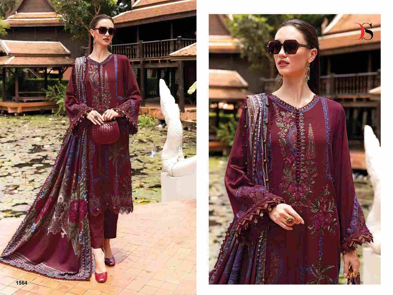 Maria.B. Premium Embroidered Rayon Vol-5 By Deepsy Suits 1561 To 1566 Series Designer Pakistani Suits Beautiful Stylish Fancy Colorful Party Wear & Occasional Wear Pure Viscose Rayon Dresses At Wholesale Price