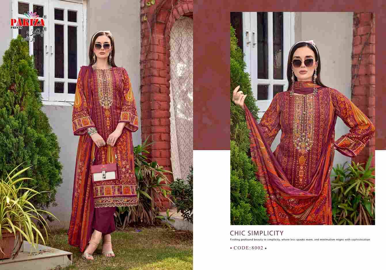 Farmaish Vol-8 By Pakiza Prints 8001 To 8004 Series Beautiful Festive Suits Stylish Fancy Colorful Party Wear & Occasional Wear Jam Satin Print Dresses At Wholesale Price