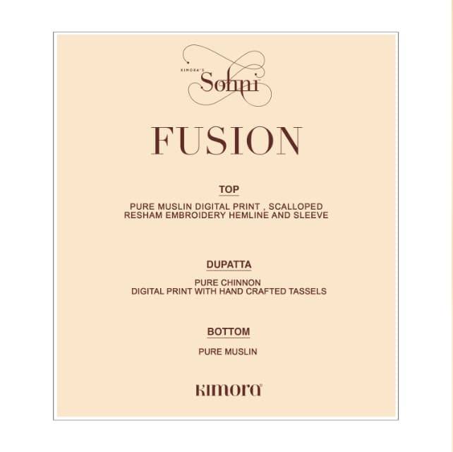 Fusion By Sohni 531 To 534 Series Beautiful Suits Colorful Stylish Fancy Casual Wear & Ethnic Wear Pure Muslin Dresses At Wholesale Price