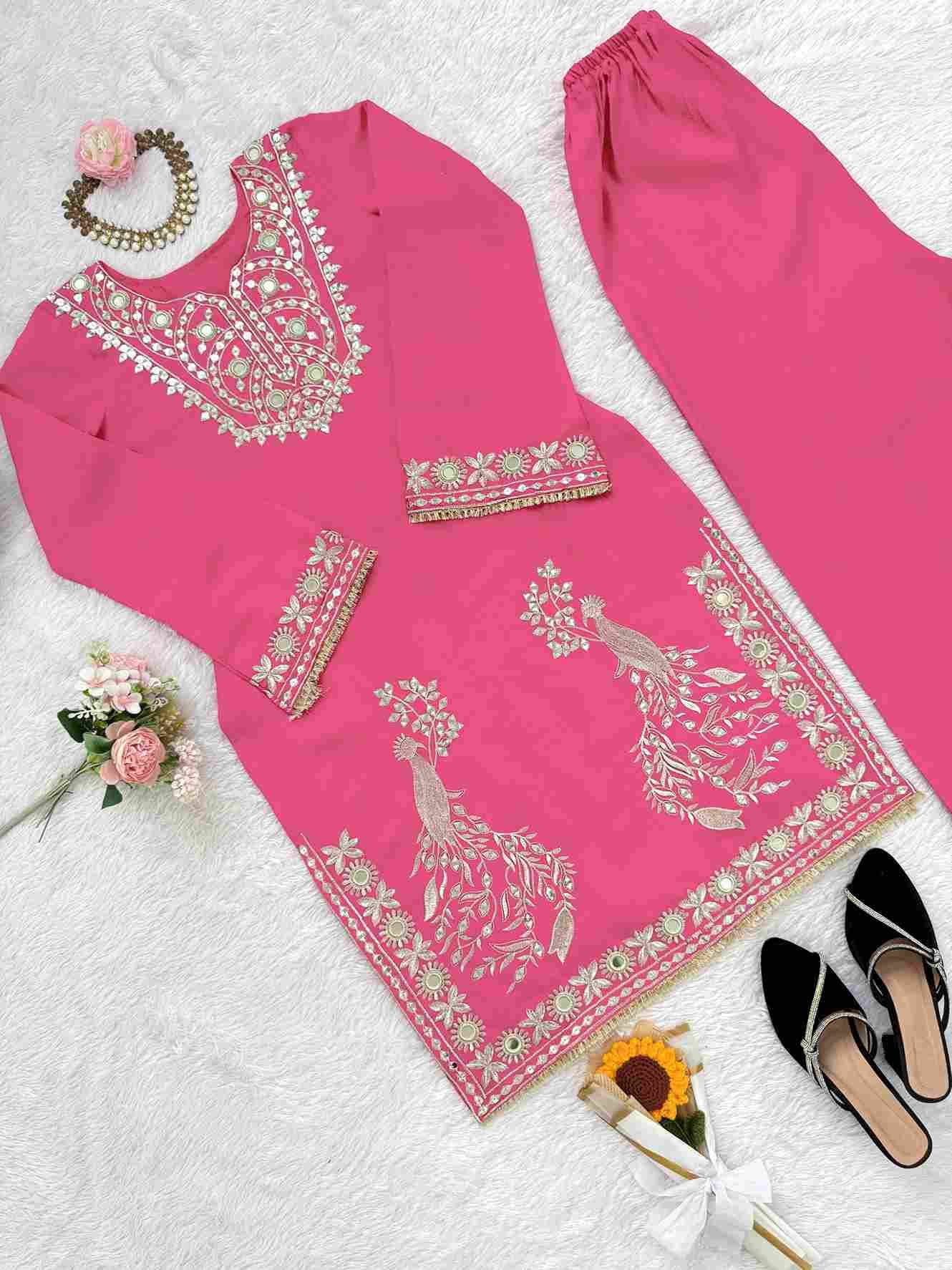 R-5919 By Fashid Wholesale Sharara Suits Beautiful Fancy Colorful Stylish Party Wear & Occasional Wear Roman Silk Dresses At Wholesale Price