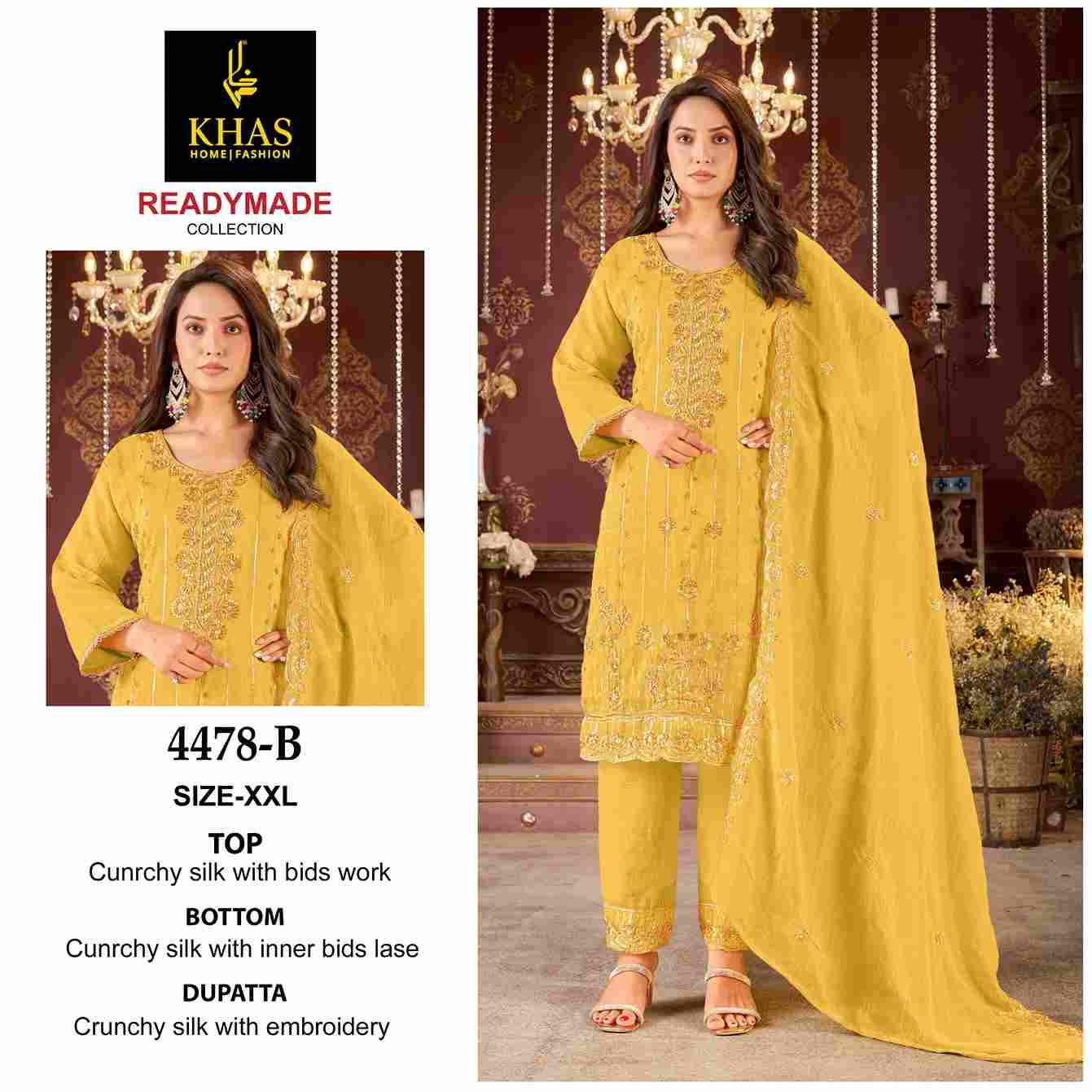 Khas 4478 Colours By Khas 4478-A To 4478-D Series Beautiful Pakistani Suits Colorful Stylish Fancy Casual Wear & Ethnic Wear Heavy Silk Dresses At Wholesale Price