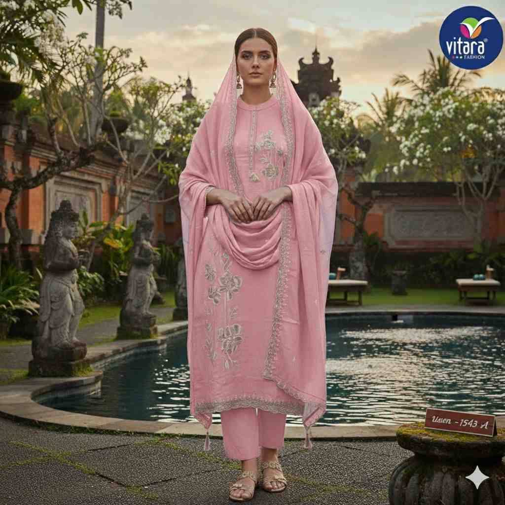 Usha By Vitara 1543-A To 1543-D Series Designer Stylish Fancy Colorful Beautiful Party Wear & Ethnic Wear Collection Mal Chanderi Dresses At Wholesale Price